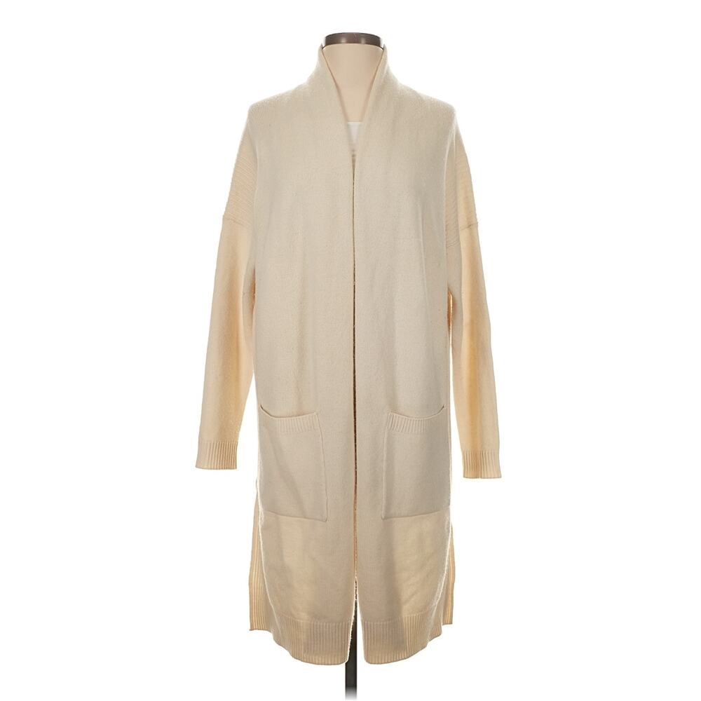 Vince. Size XS Cardigan Knit Mid Length Cream wool cashmere quiet luxury